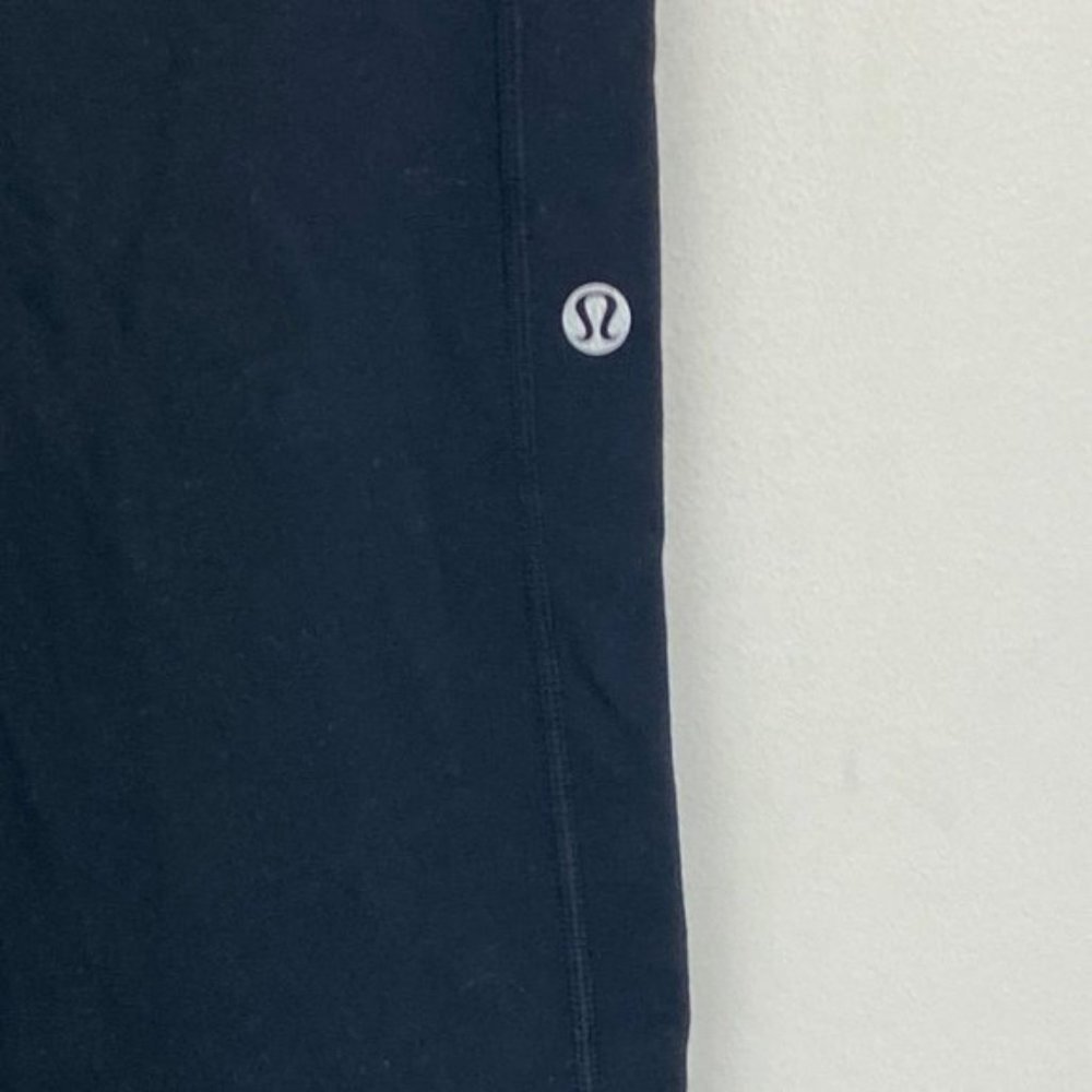 Lululemon Black Cropped High Rise Leggings Size 10 Anti Stink Stretch Yoga Pants - Picture 4 of 10